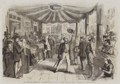 ナポリでの併合投票、モンテカルバリオの投票所 作： Thomas Nast